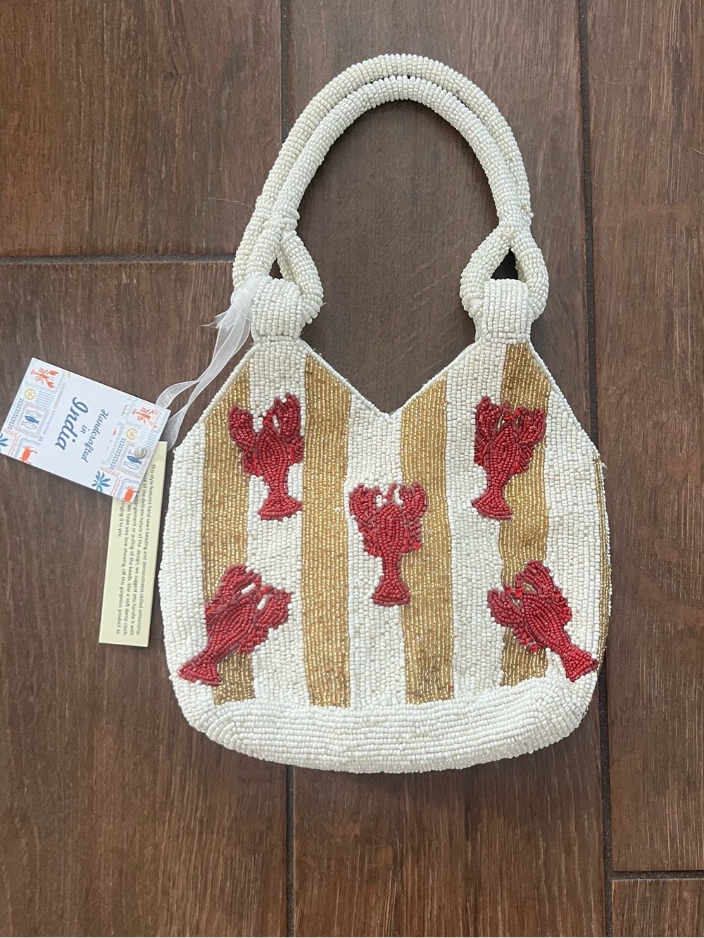 Viral Beaded Bag Lobster Tote New!